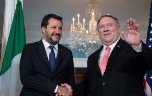 Salvini held talks with US Secretary of State Mike Pompeo and Vice President Mike Pence and visited Washington landmarks