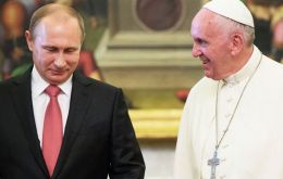 Pope Francis and Pte. Putin met nearly an hour of closed-door talks.