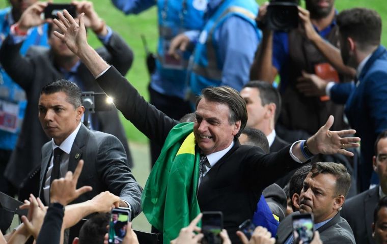 Bolsonaro attended the tournament opener and the team’s July 2 match against arch-rival Argentina alongside Economy Minister Paulo Guedes