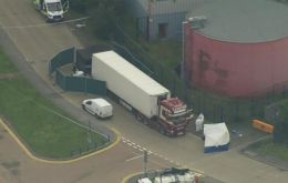 The corpses were found in a truck container at an industrial park in Grays, east of London, triggering outrage among politicians.