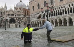Venice's latest “acqua alta”, or high water, hit 150cm on Sunday, lower than Tuesday's 187cm - the highest level in half a century - but still dangerous