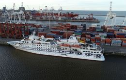One Ocean Expeditions is being sued by another company for the “significant debt,” said Cecilia Jones, a spokeswoman for the port of Buenos Aires