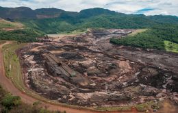 The dam is located near the town of Brumadinho, where a Vale tailings dam burst in January, killing hundreds