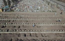 Gravediggers were preparing 2,000 fresh graves to cope with the pandemic which has so far claimed 368 lives in Chile since March 3.