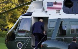 Trump flew by helicopter to Walter Reed Medical Center for treatment in the early evening. Staff members said he would continue working from a special suite