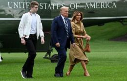“Luckily he is a strong teenager and exhibited no symptoms,” Melania Trump said in a statement. She said she and Barron had since tested negative for the virus.