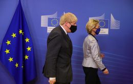 A Brussels diplomat said the main course served to Boris Johnson and Ursula von der Leyen at EC's headquarters was steamed turbot, mashed potatoes with wasabi