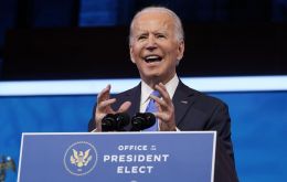 “The flame of democracy was lit in this nation a long time ago,” Biden said in his speech to mark his Electoral College victory. 