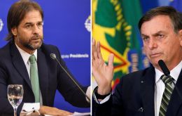 Lacalle Pou and foreign minister Francisco Bustillo will be meeting Jair Bolsonaro and Eduardo Araújo in the Brazilian capital      