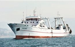 Argos Pereira left Vigo on 24 January following Covid 19 negative tests from the 54 members of the crew