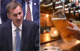 As part of a bid to help people with the rising cost of living, Mr Hunt announced a freeze on the duty tax for draught pints to help “the great British pub”.