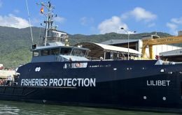 Falklands, Vietnam manufactured new Fisheries Patrol Vessel Lilibet