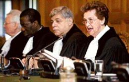 International Court, headed by British magistrate Rosalyn Higgins.