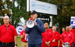 It is the 12th day of the strike and Biden has been especially vocal in his support for the UAW cause. 