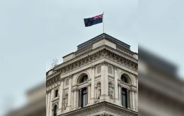South Georgia flag proudly flies over King Charles Street 