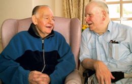 Bobby (left) and Gordon Hay chat in the old Cromarty dialect.