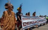 Indigenous communities are staging their yearly Free Land Camp protest in Brasilia this week