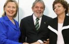 A meeting of two ladies: Hillary Clinton with Dilma Rousseff