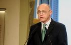 Timerman reading the communiqué at Casa Rosada (Photo Telam)