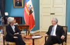 Christine Lagarde with President Piñera