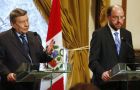 Roncaglio and Moreno signed the demining accord counting with the help from Norway