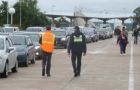 Long queues at the international bridges waiting to cross to Uruguay