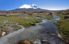 The Andes rocky bottom exposed as glaciers retreat