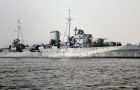 HMS Ajax one of the three Royal Navy vessels involved in the battle