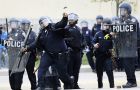 In Ferguson and in Baltimore protests turned violent, but the sight of police dressed in camouflage and riot gear dealing with protests provoked criticism.