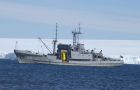 ROU 26 'Vanguardia' is transporting gasoil and supplies to the 'General Artigas” scientific base