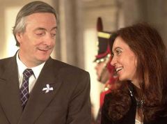 Pte. Kirchner and first lady Cristina Fernadez