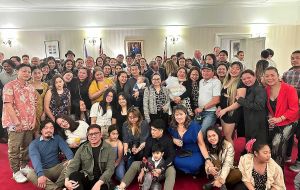 The group of Filipinos who joined celebrations at Government House

