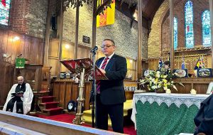 Acting Governor Dave Morgan at the cathedral service