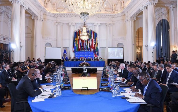 The OAS gathering agreed on the need to resume negotiations on sovereignty over the Falkland/Malvinas as soon as possible