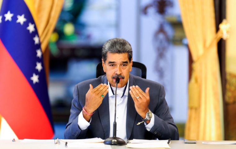 The messaging app is used to spread fascist content, Maduro argued