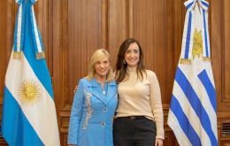 Argimón (L) and Villarruel met in Buenos Aires for a workshop on parliamentary challenges  