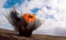 Ordnance uncovered and collected in mined fields, finally destroyed as part of the eleven year project to clean and recover Falklands soil and beaches