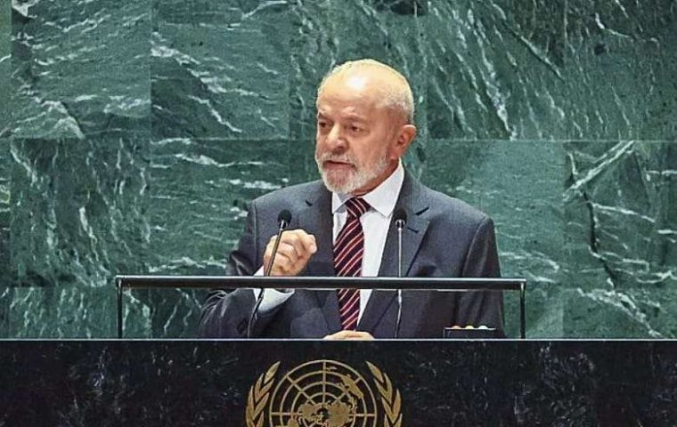 The absence of Africa and Latin America from the UN's Security Council is a remnant of colonialist practices, Lula underlined