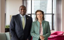 Foreign Secretary David Lammy and Argentine Foreign Affairs minister Diana Mondino  