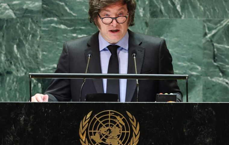 The UN lost “credibility with the citizens of the free world,” Milei said in New York