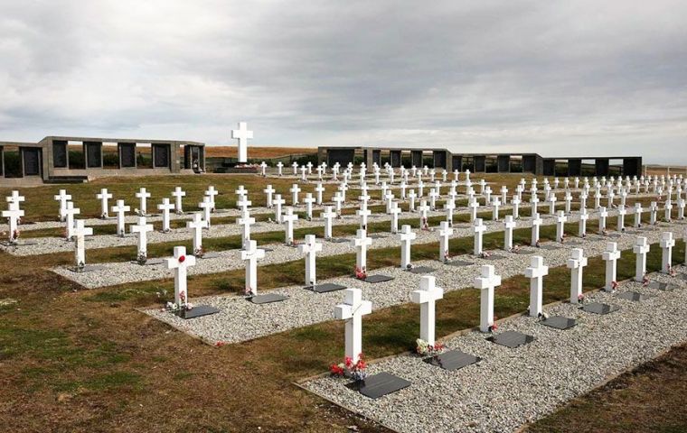 The Argentine Military Cemetery at Darwin 