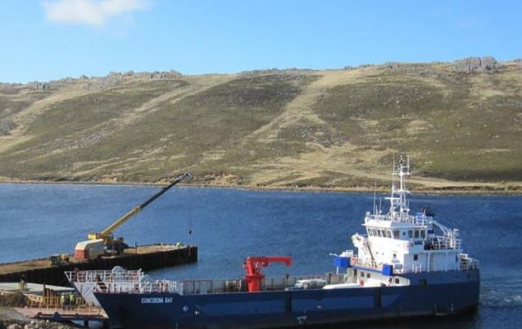 Concordia Bay will deliver resources to Fox Bay East and the Outer Islands to support the collection of glass, tins, and cans for final processing in Stanley