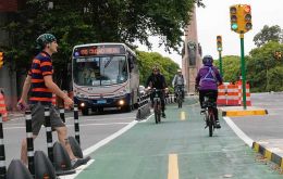 Montevideo has a network of cycling lanes 77.3 kilometers long