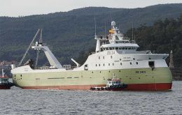 Prion docked in Marin for the ceremony