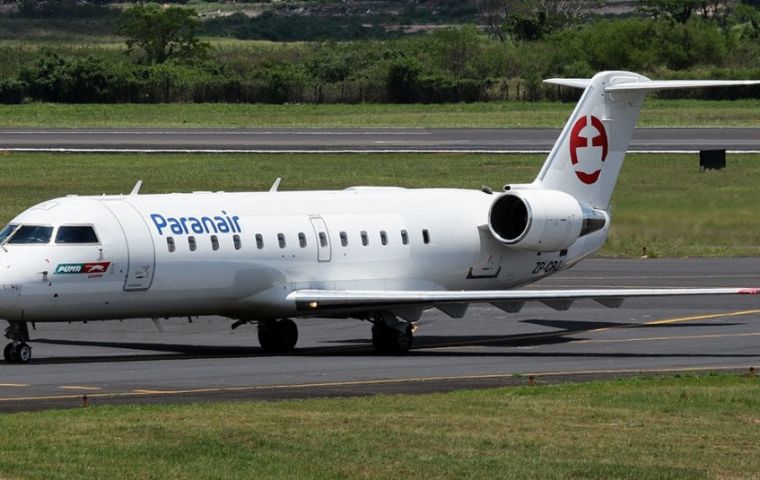 Paranair's new service is in line with Uruguay's newly signed open skies agreements with Argentina, Chile, and Paraguay