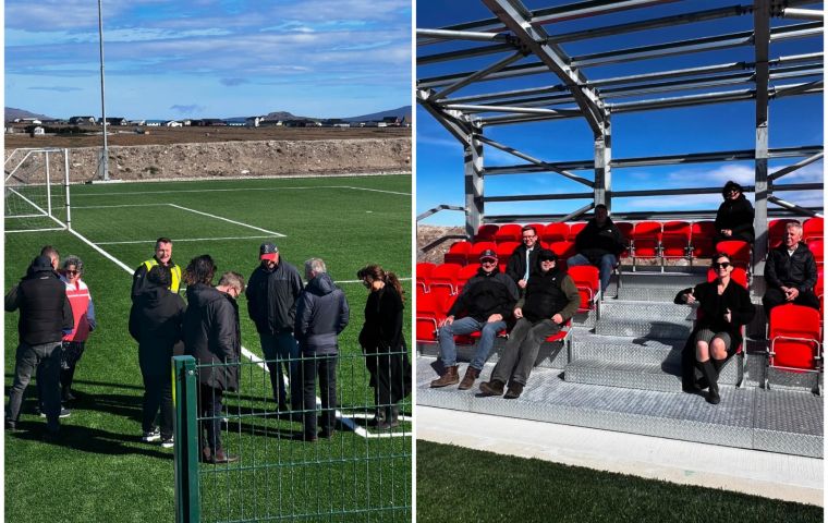 MLAs checking the pitch 