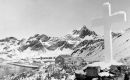 The Memorial Cross to Sir Ernest Shackleton at Hope Point, South Georgia, overlooking the British Antarctic Survey’s Grytviken station (PA)