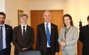 Foreign minister Diana Mondino and Mr. Charbonnier with the Red Cross delegation at the Argentine Foreign ministry in Buenos Aires 