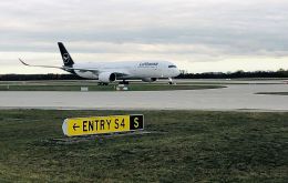 The Lufthansa A350 at MPA back in 2021 