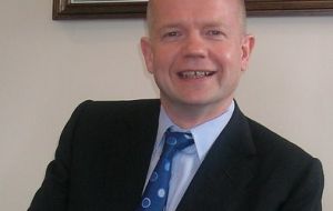 Mr. W. Hague MP during his brief visit to the Falklands